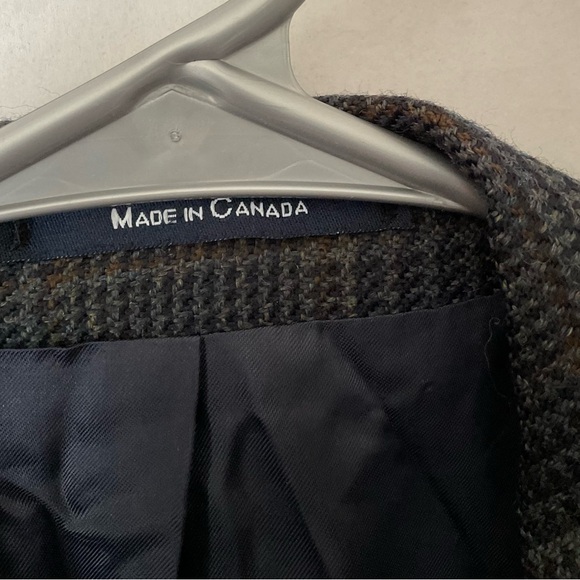 Vintage Chaps Ralph Lauren plaid spot coat 44 T 100% wool 2 button single - Picture 6 of 15